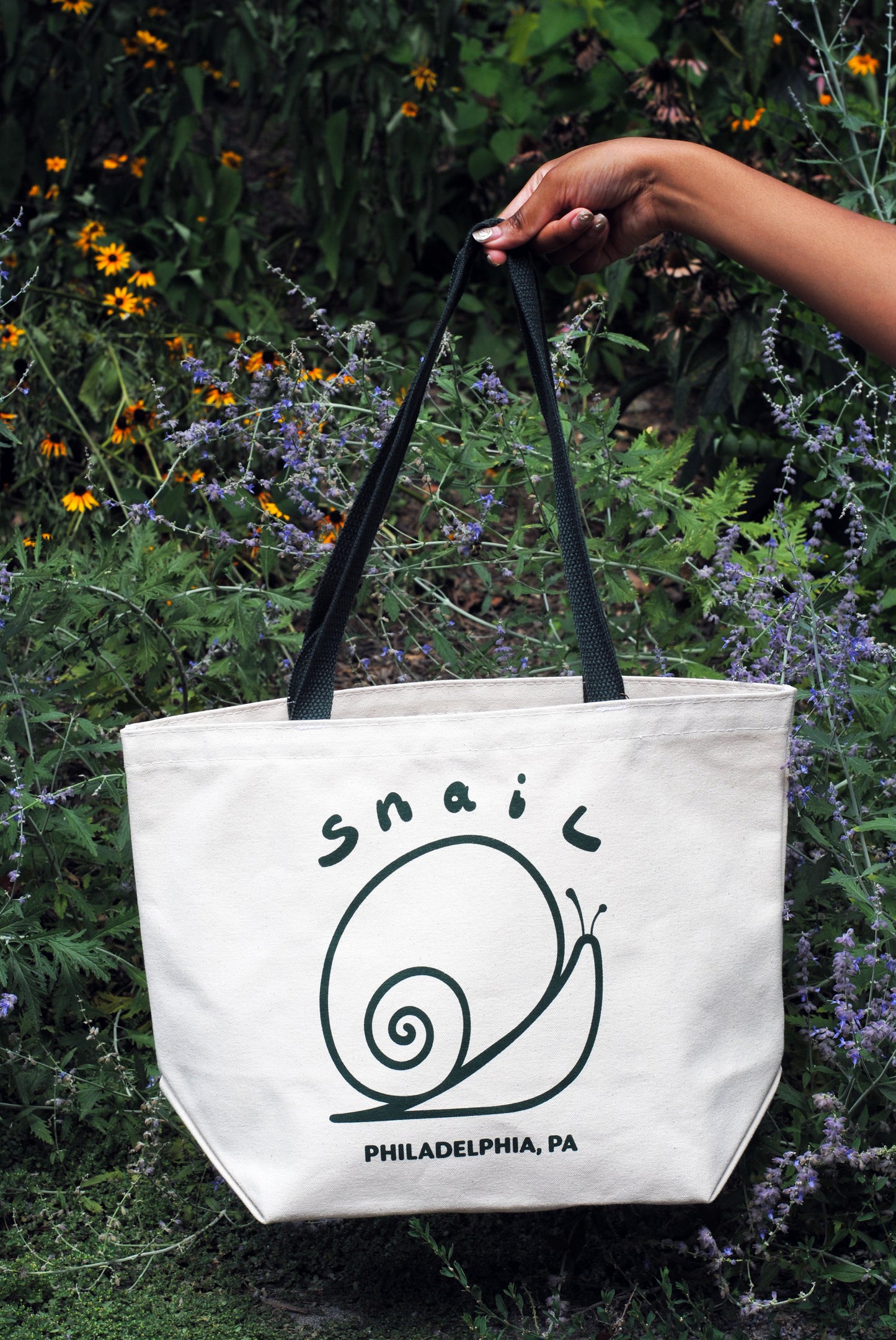 Snail Canvas Tote Bag