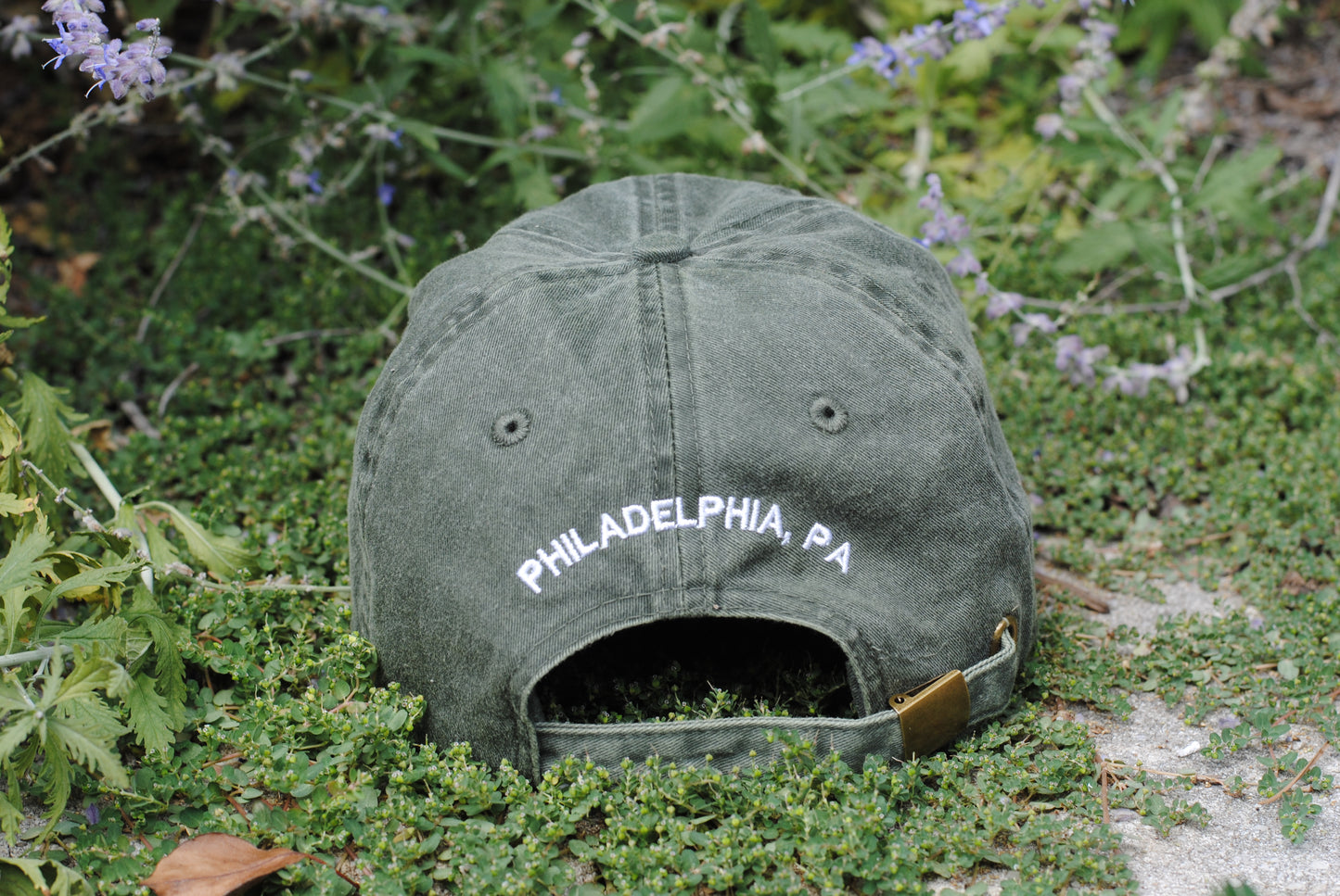 Snail Vintage Wash Green Dad Hat