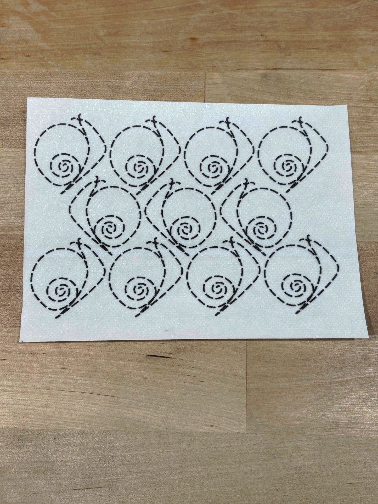 Snail Mending + Embellishment Transfer