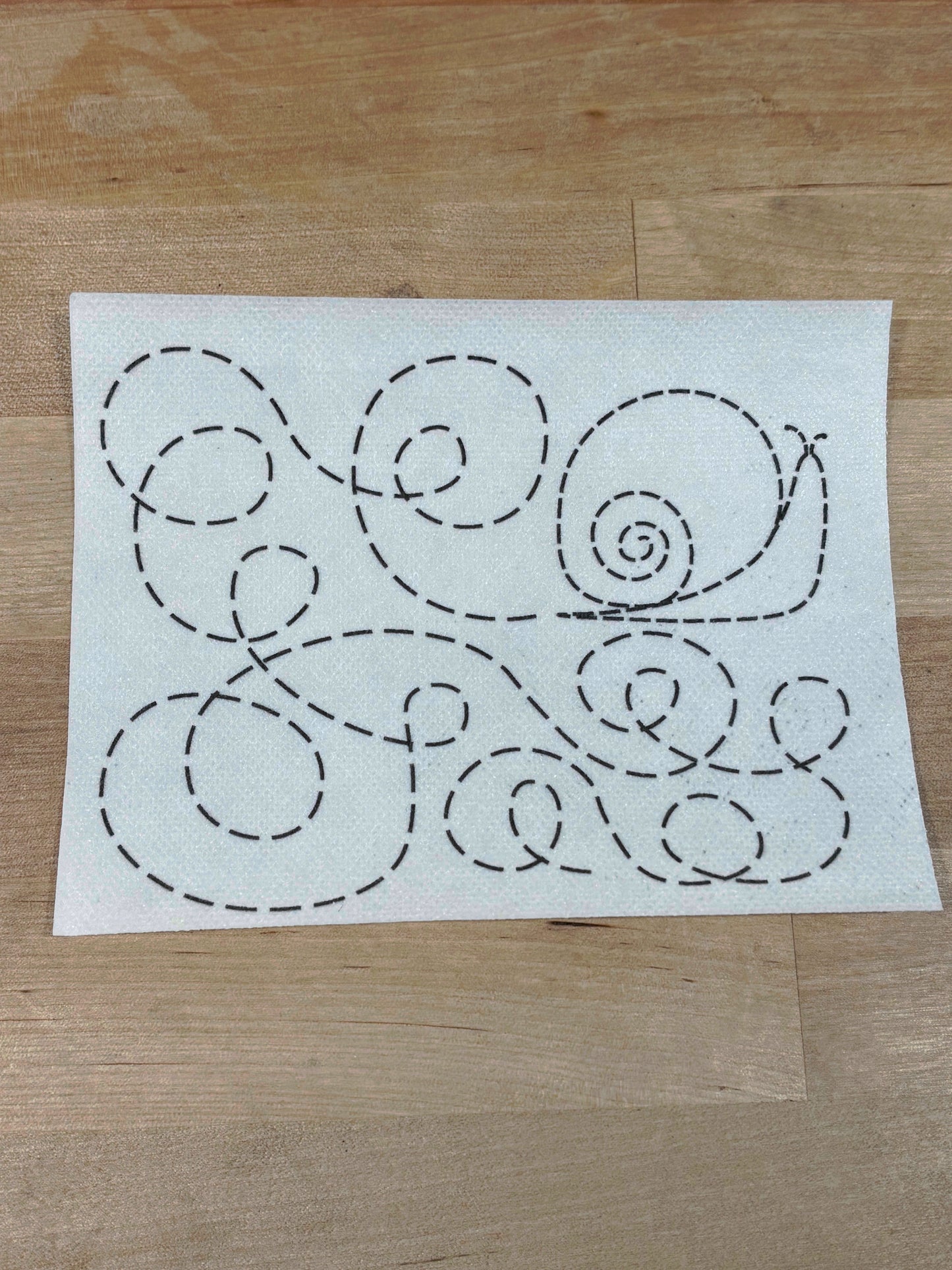 Snail Mending + Embellishment Transfer