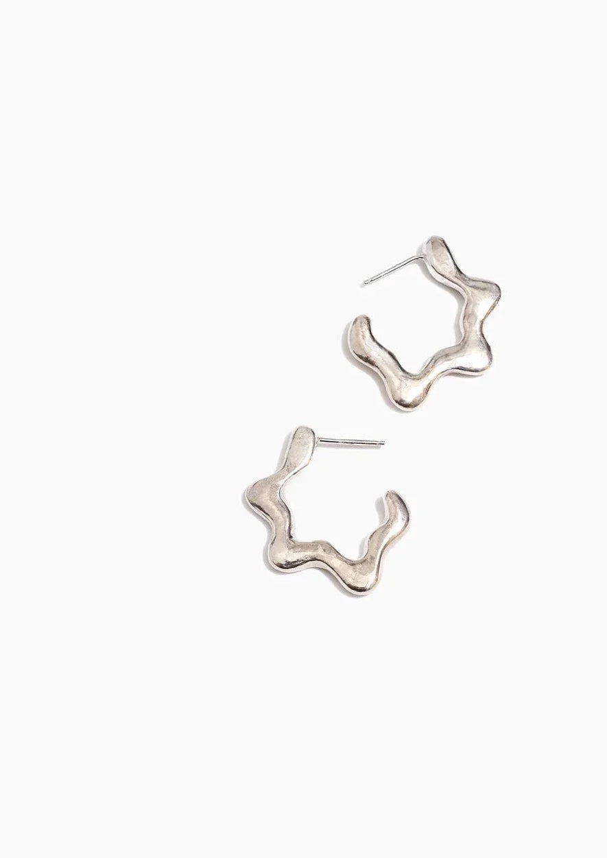 Squiggle Hoop Earrings