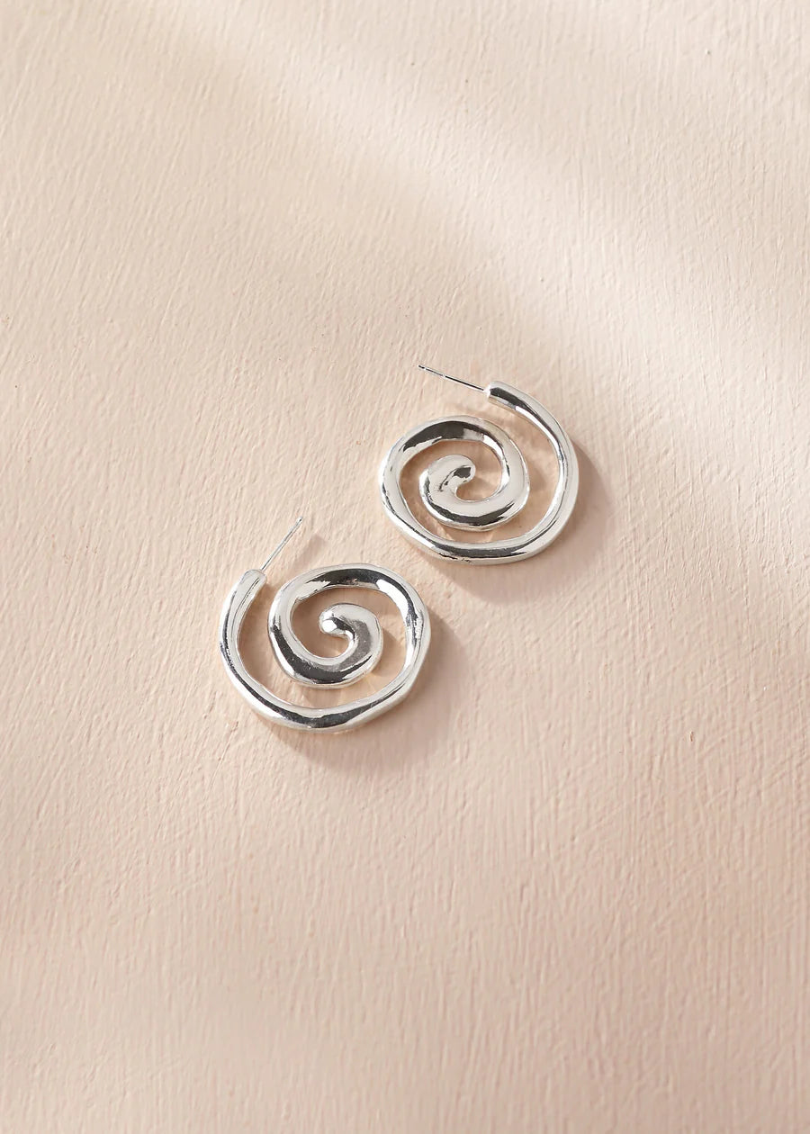 Petite Spiral Hoop Earrings