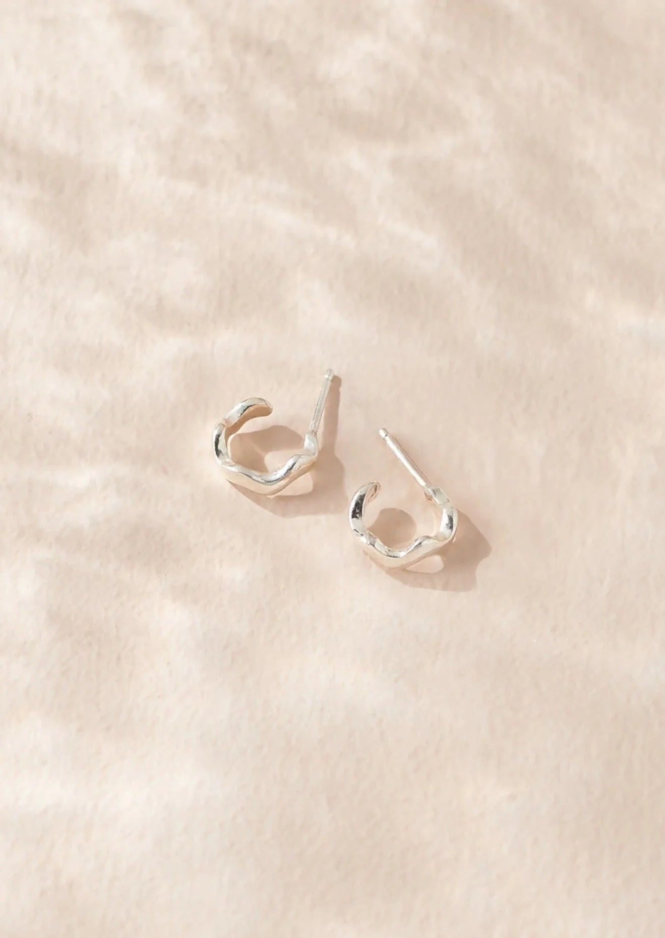 Wave Huggie Hoop Earrings