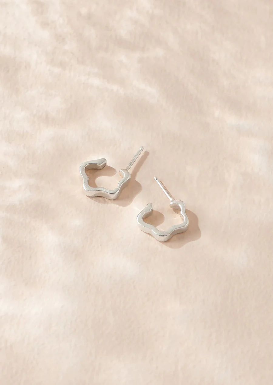 Mini Squiggle Hoop Earrings