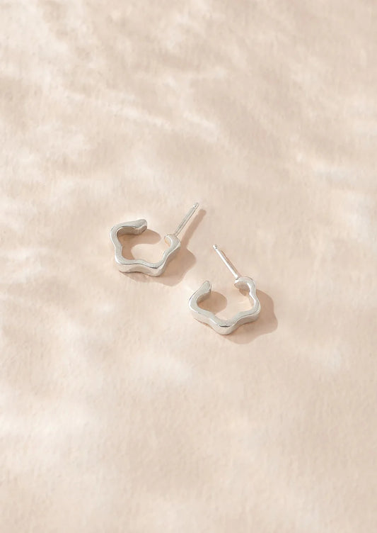 Mini Squiggle Hoop Earrings