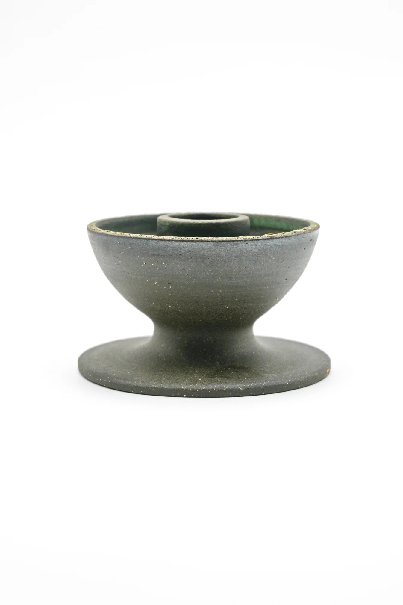 Green Coupe Taper Candle Holder
