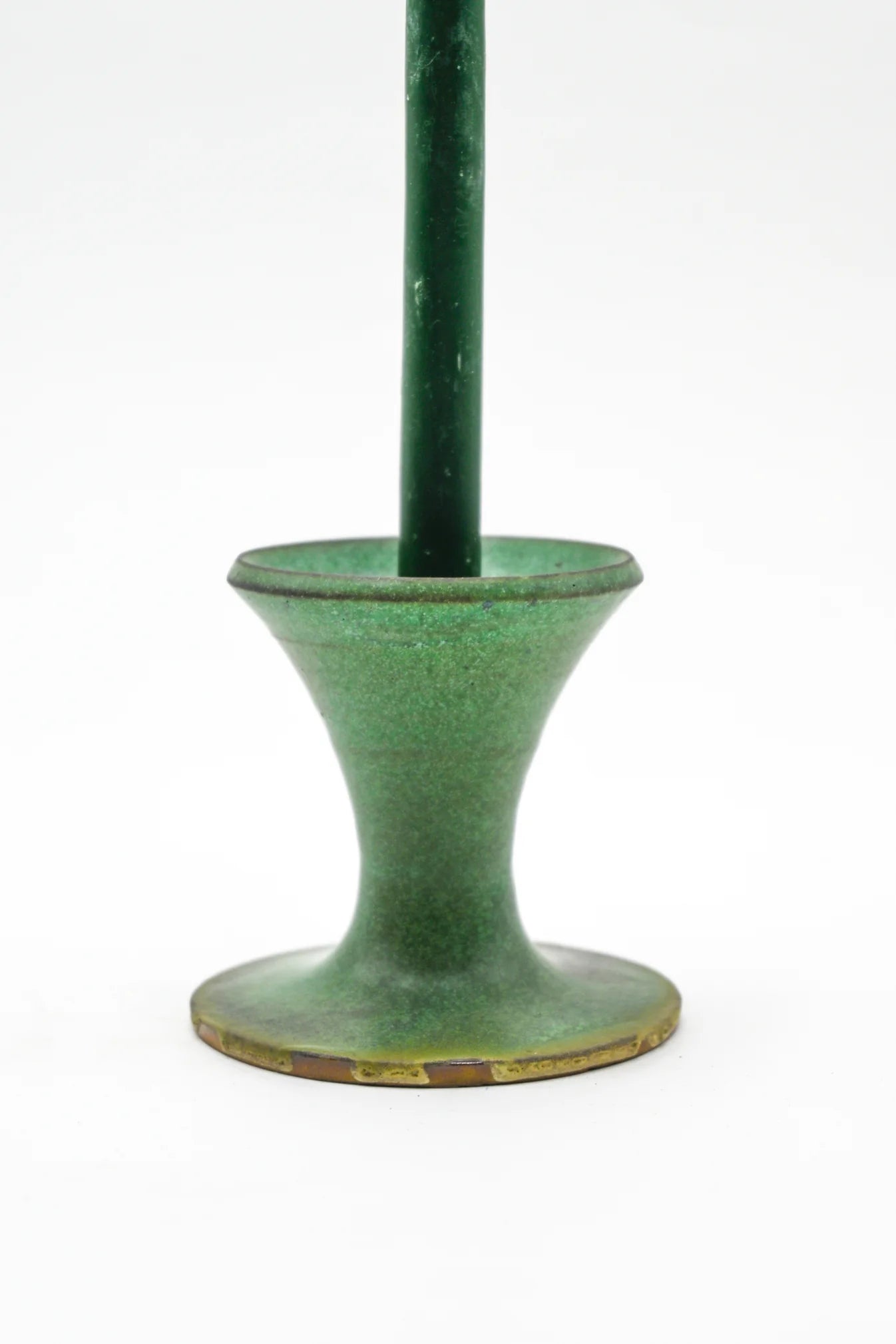 Green Taper Candle Holder
