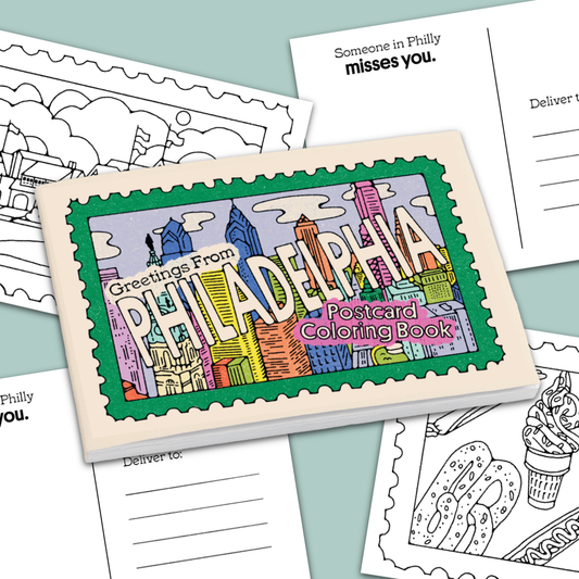 Philadelphia Postcard Coloring Book