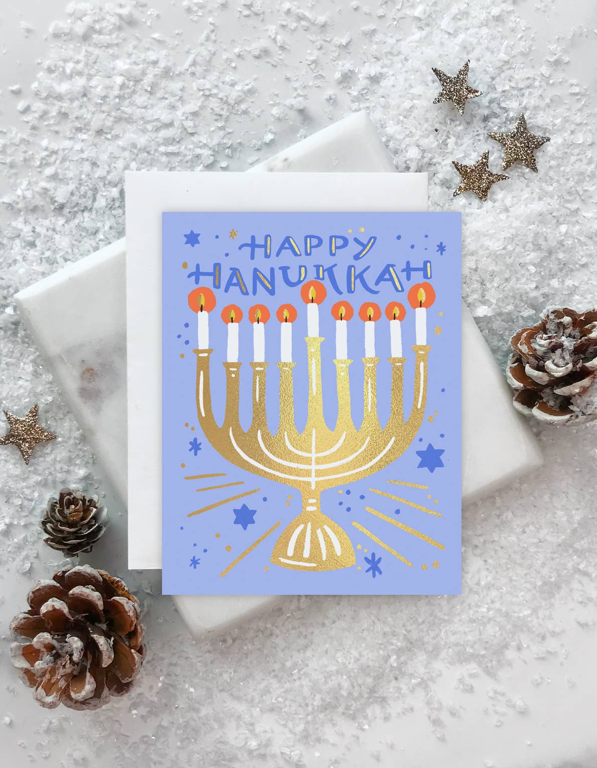 Starry Menorah Holiday Greeting Card Boxed Set