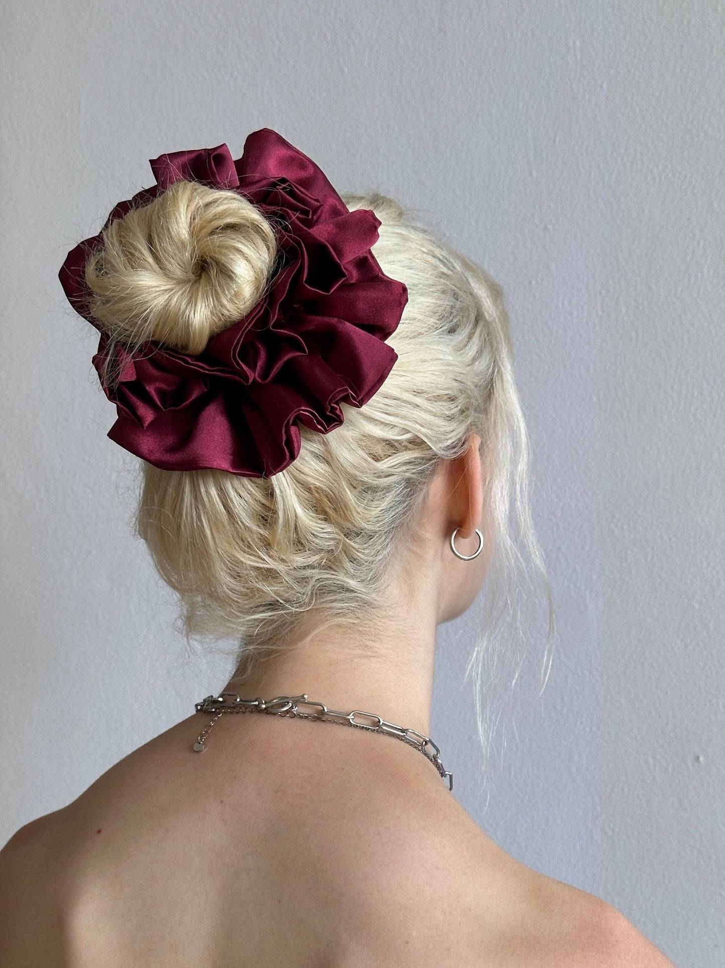 Satin Ruffle Scrunchie