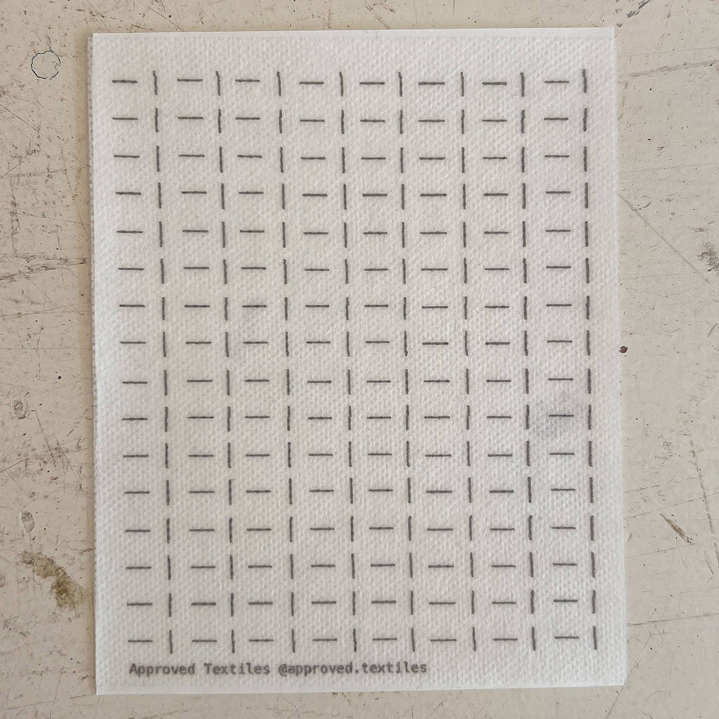 Vertical Dashes - Minimal Mending + Embellishment Transfer