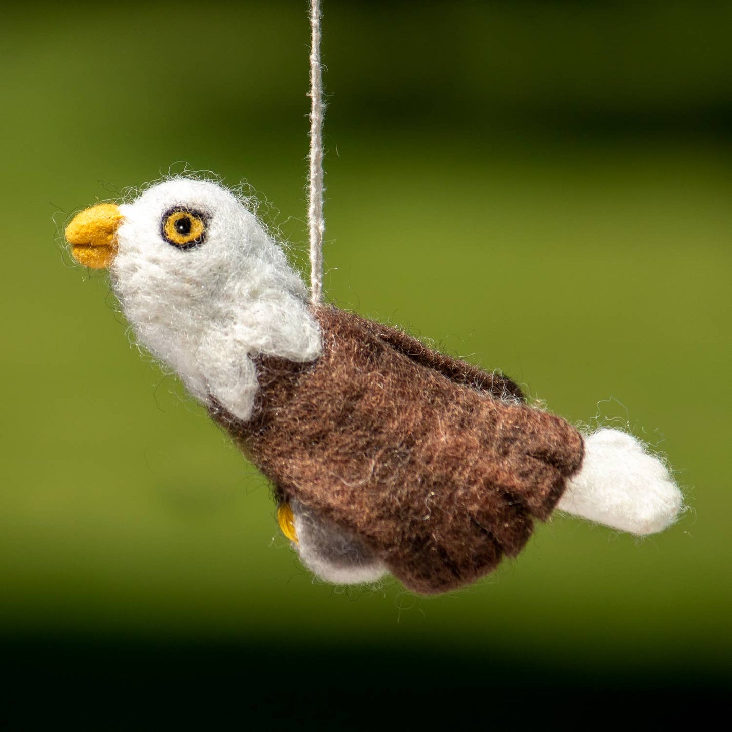 Bald Eagle Woolie Bird Ornament
