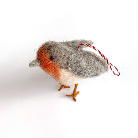 Robin Tufted Wool Ornament