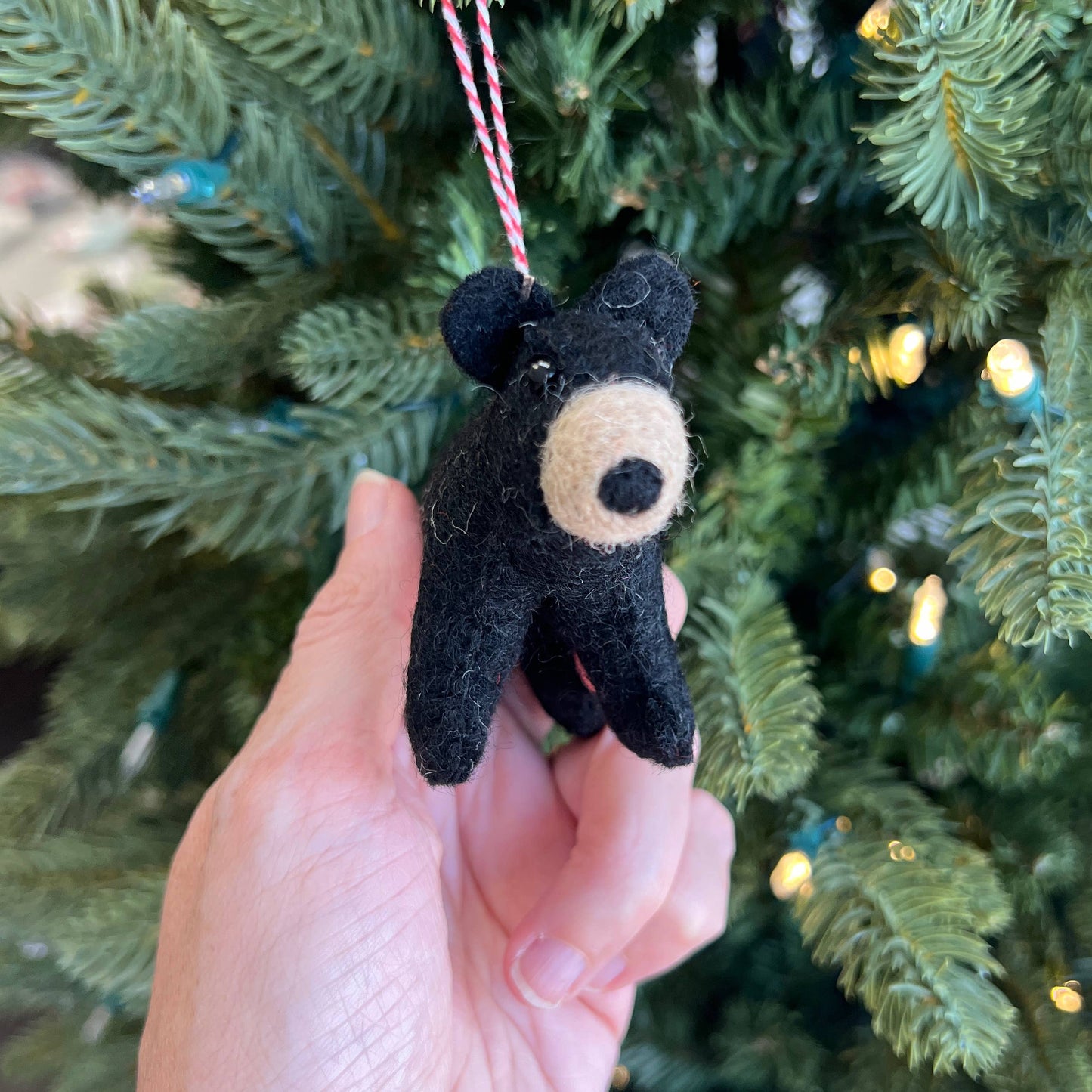Black Bear Felt Ornament 