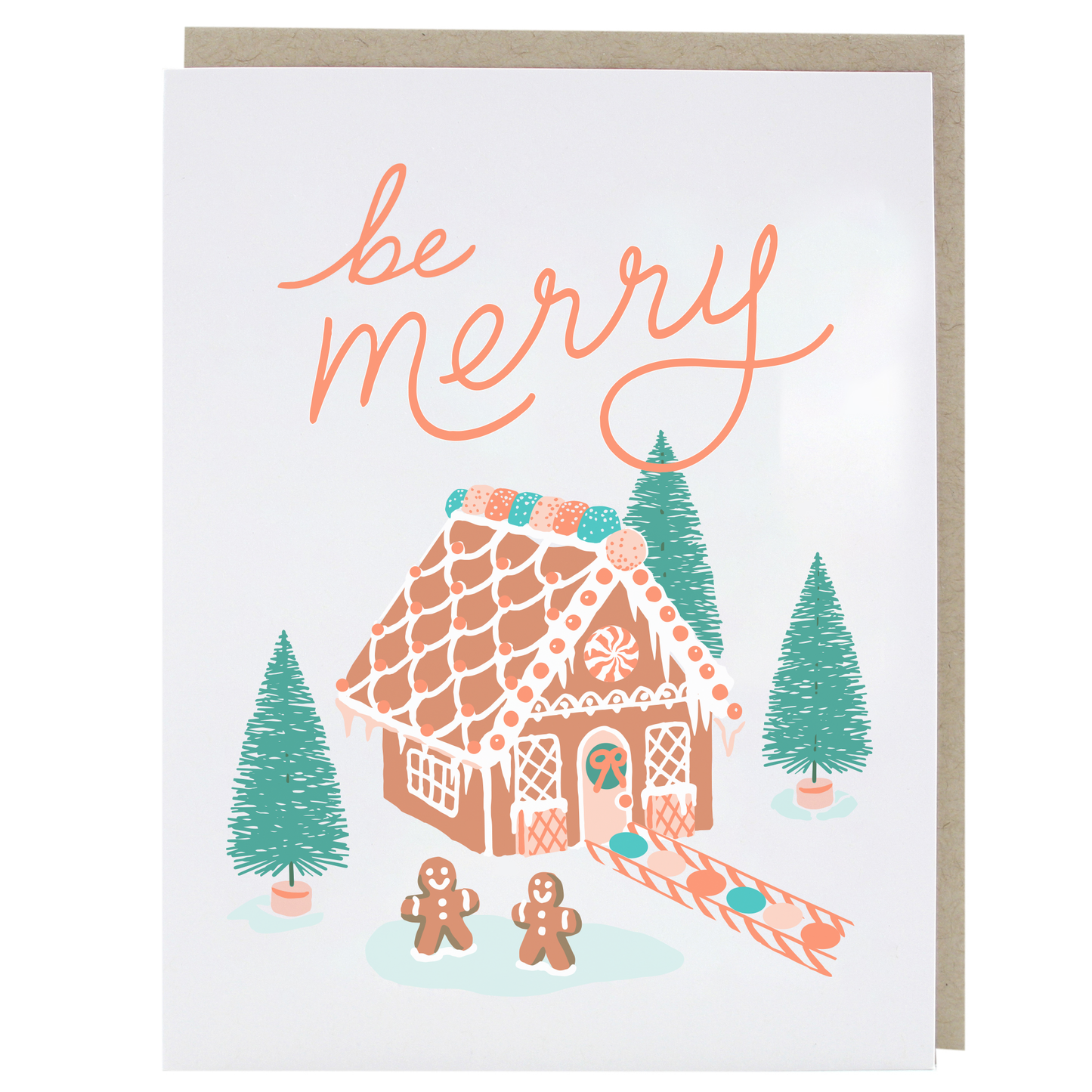 Be Merry Gingerbread Holiday Card