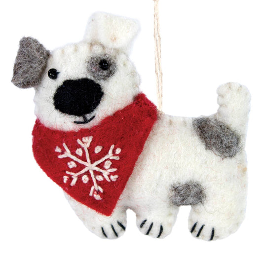 Bandana Dog Felt Ornament