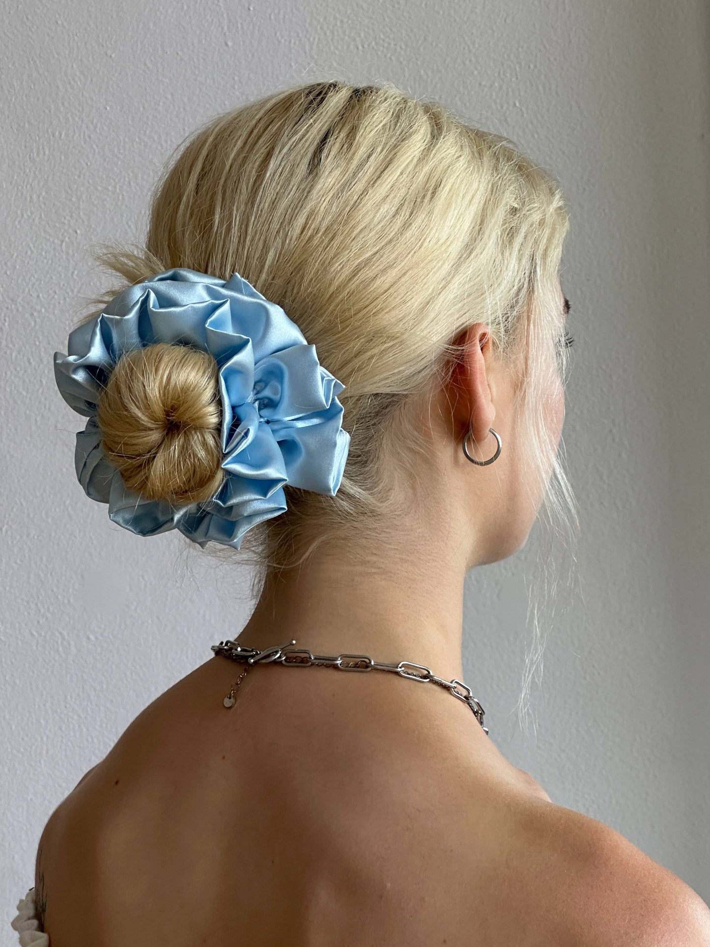 Satin Ruffle Scrunchie