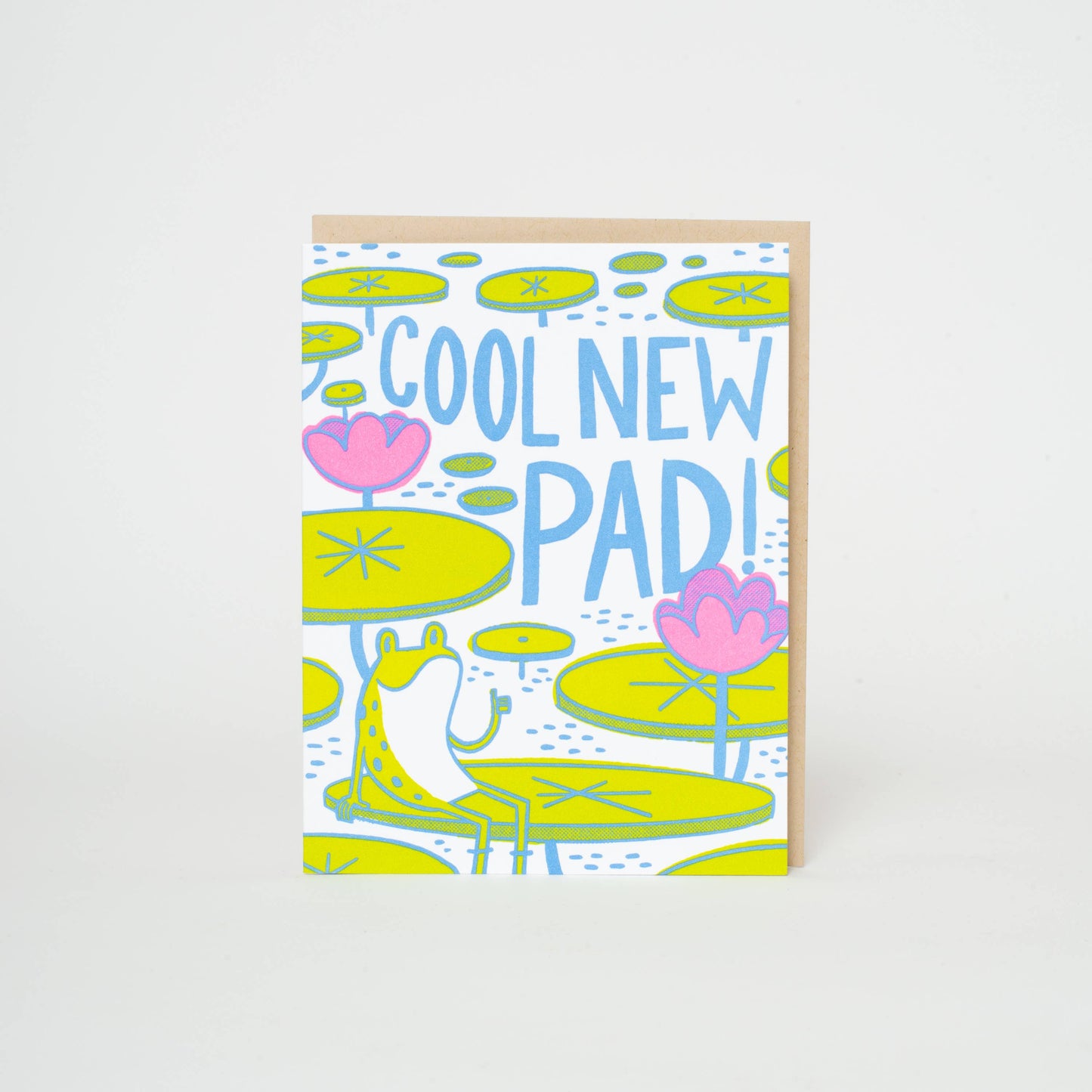 Housewarming Punny Frog Letterpress Greeting Card by Hello!Lucky