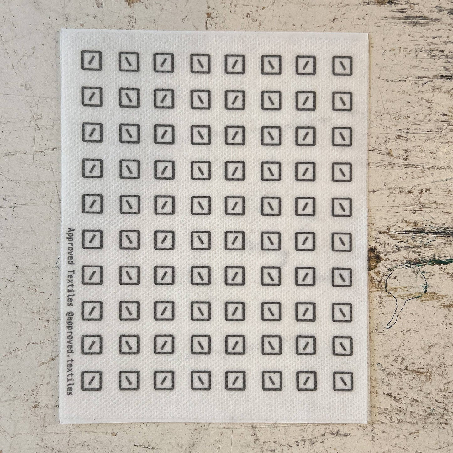 Little Squares - Minimal Mending + Embellishment Transfer