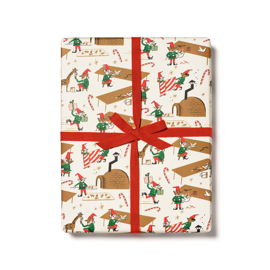 Santa's Workshop Holiday Wrapping Paper