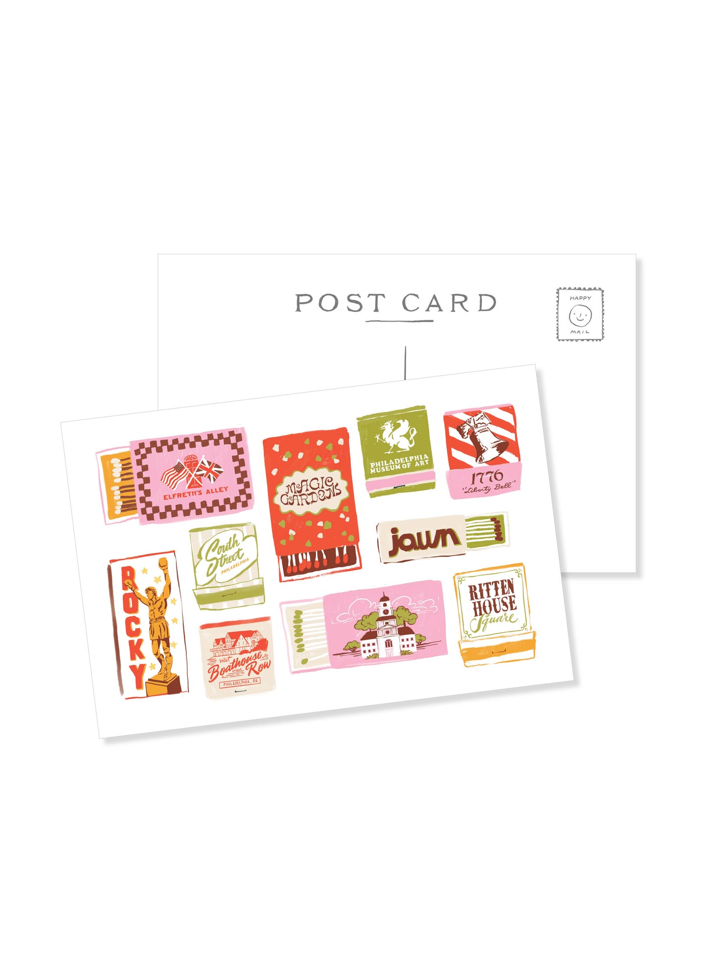 Philadelphia Matchbook Postcard