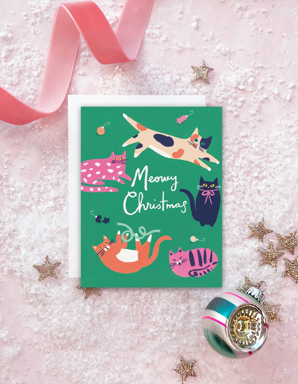 Meowy Christmas Holiday Greeting Card
