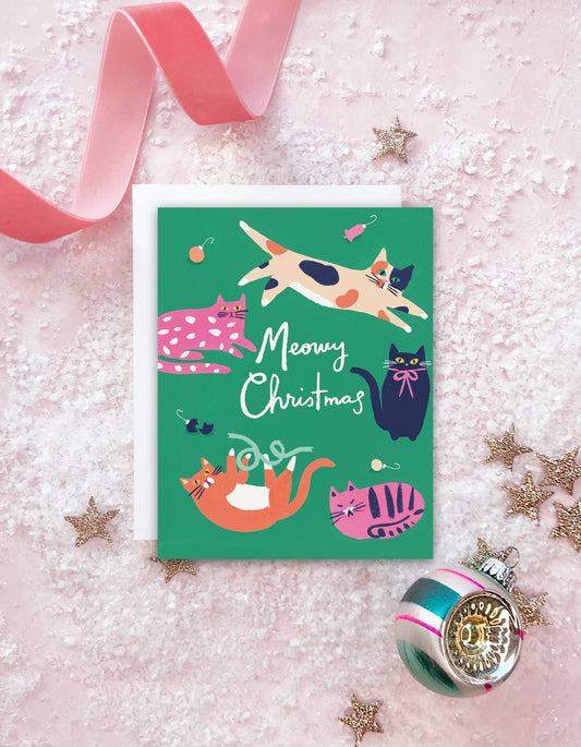 Meowy Christmas Holiday Greeting Card