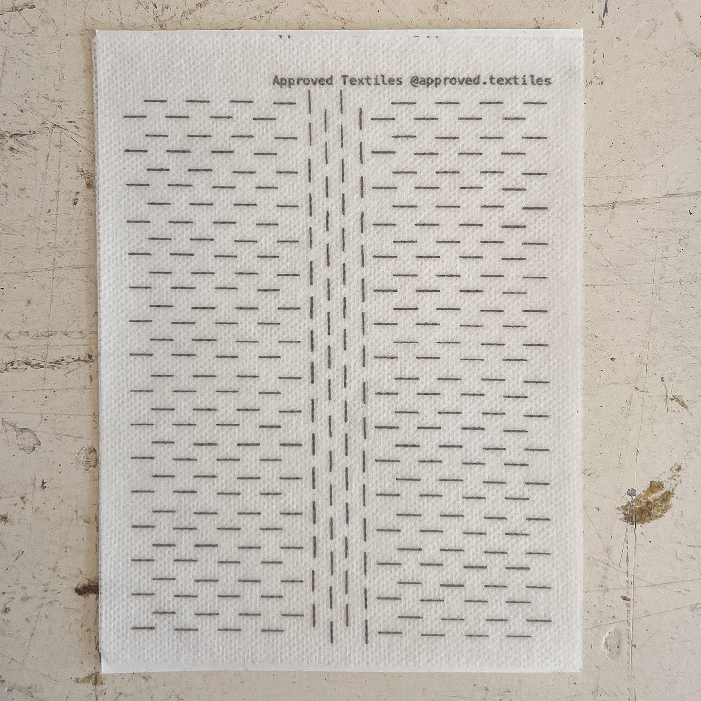 Vertical Dashes - Minimal Mending + Embellishment Transfer