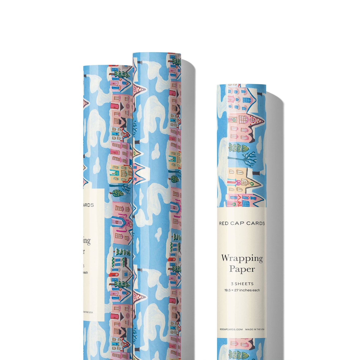 Little Pink Houses holiday wrapping paper