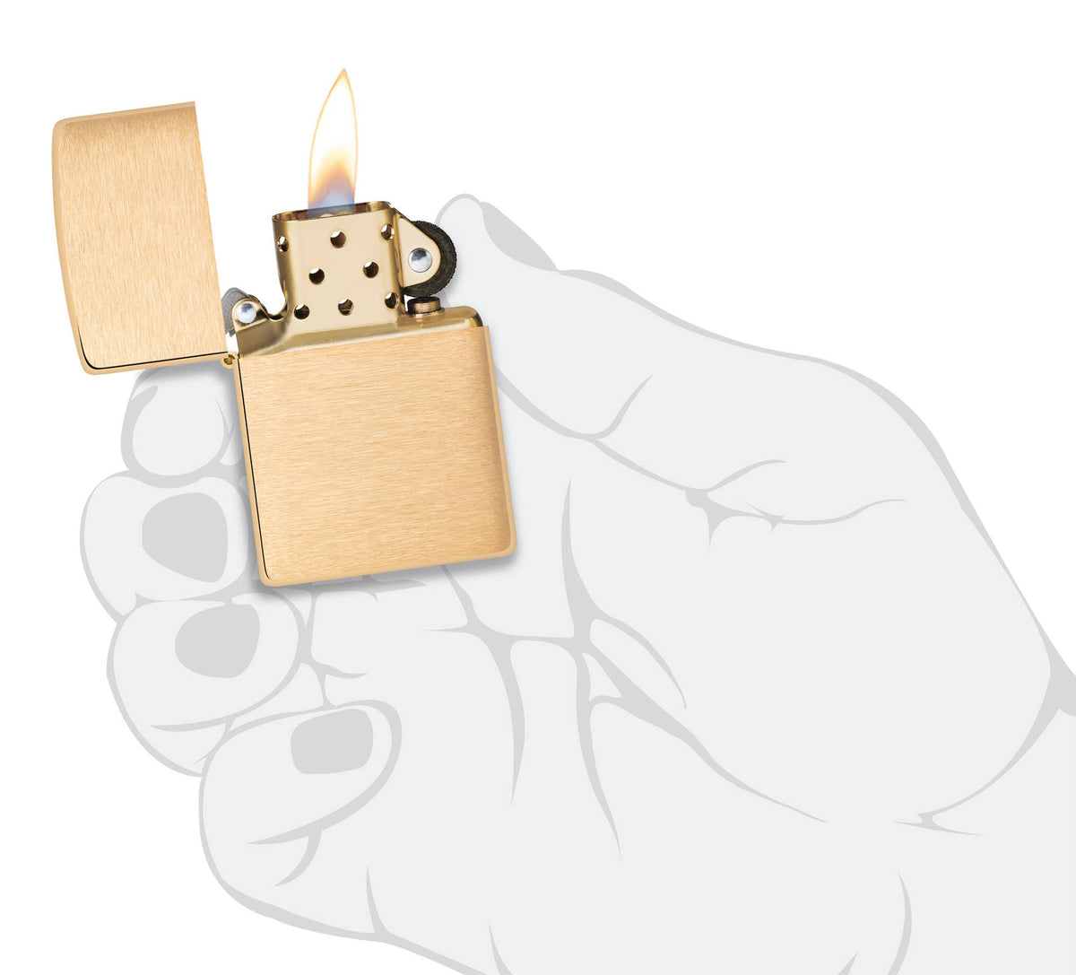 Zippo Armor® Brushed Brass Windproof Lighter