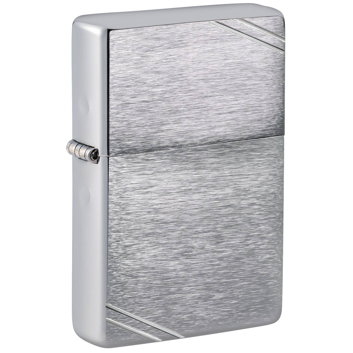 Zippo Vintage Brushed Chrome w/ Slashes Windproof Lighter