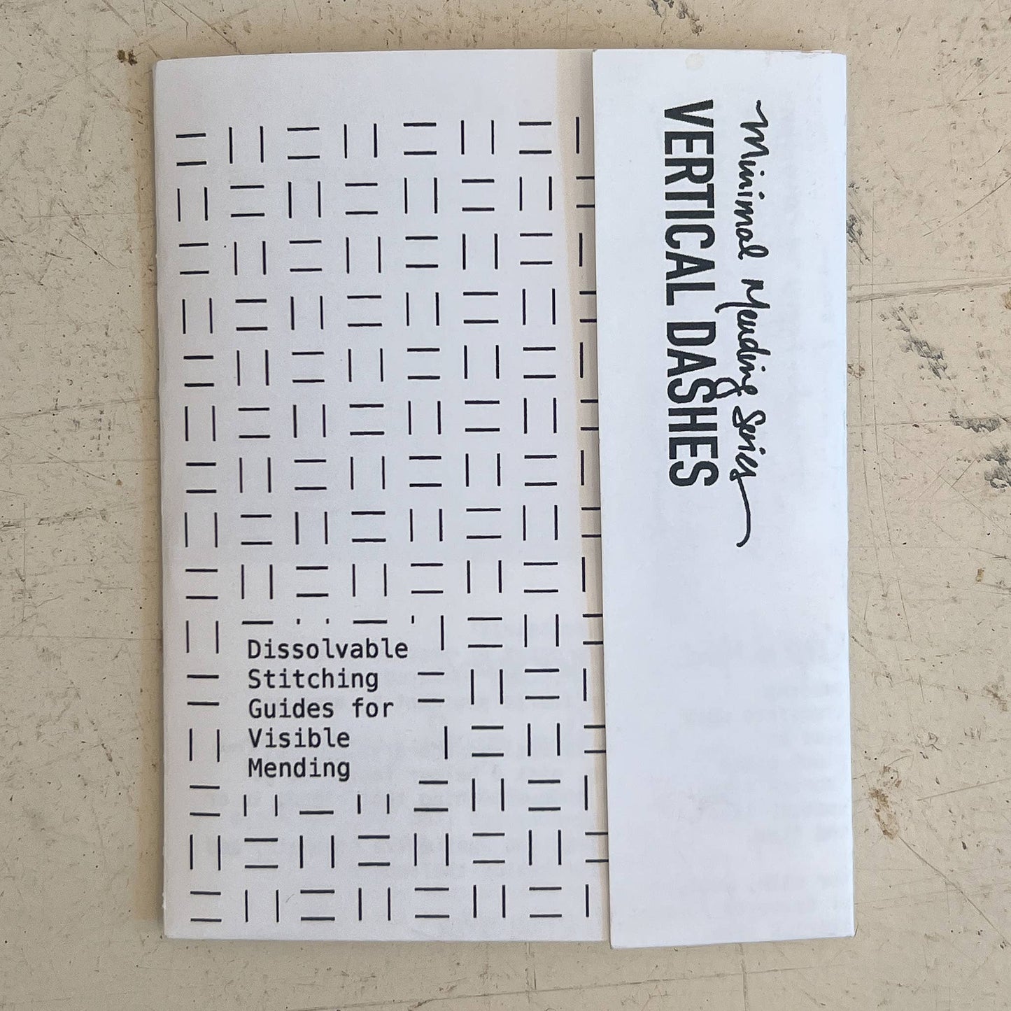 Vertical Dashes - Minimal Mending + Embellishment Transfer