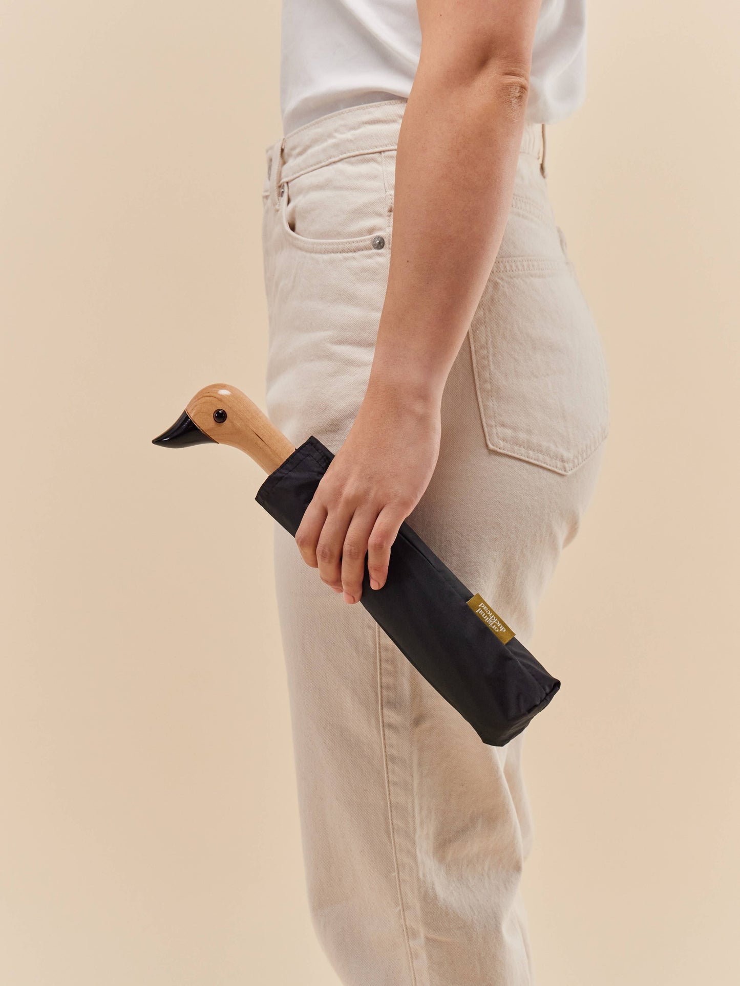 Classic Black Compact Eco Friendly Duckhead Umbrella