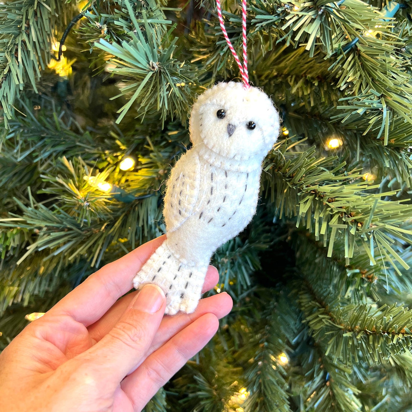 Snowy Owl Felt Ornament