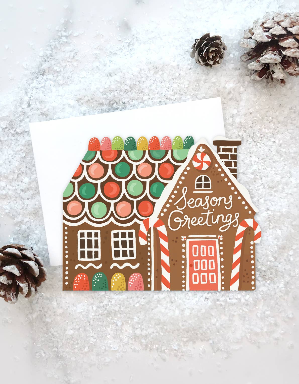 Gingerbread House Die Cut Holiday Greeting Card Boxed Set
