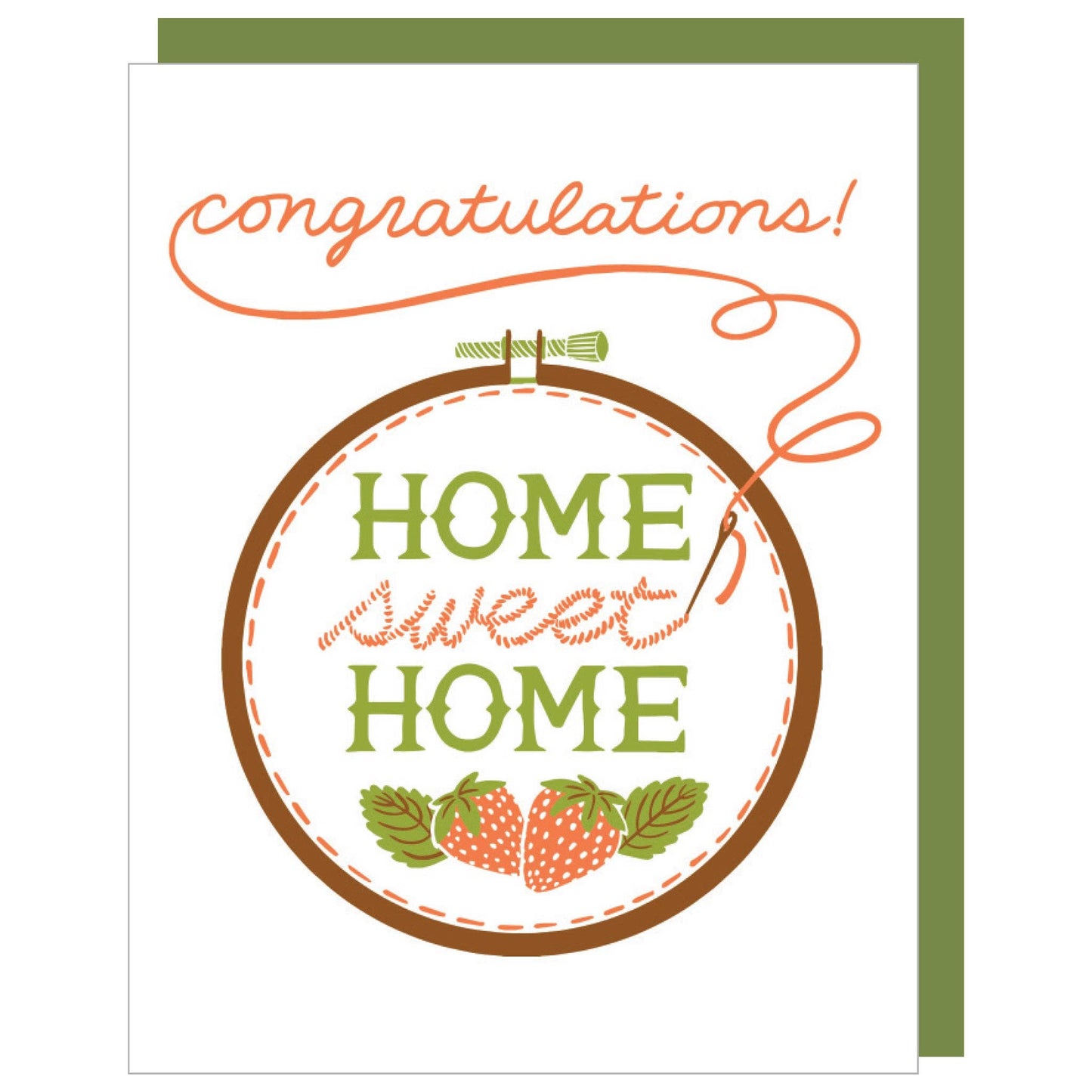 Embroidered New Home Card