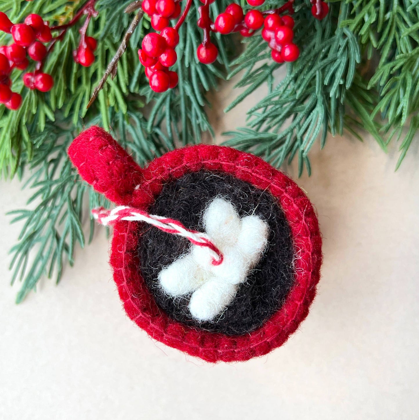 Hot Chocolate Mug Felt Ornament