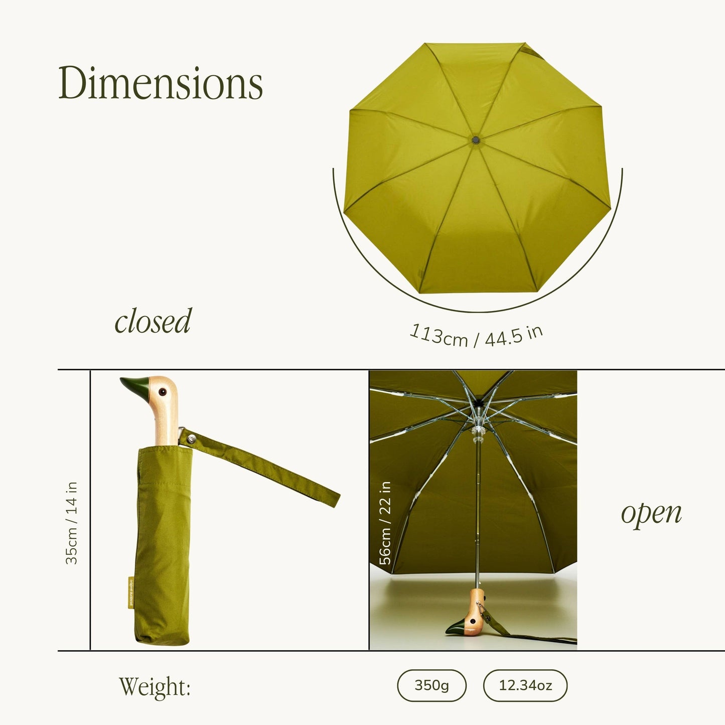 Best-seller Olive Compact Eco-Friendly Duckhead Umbrella