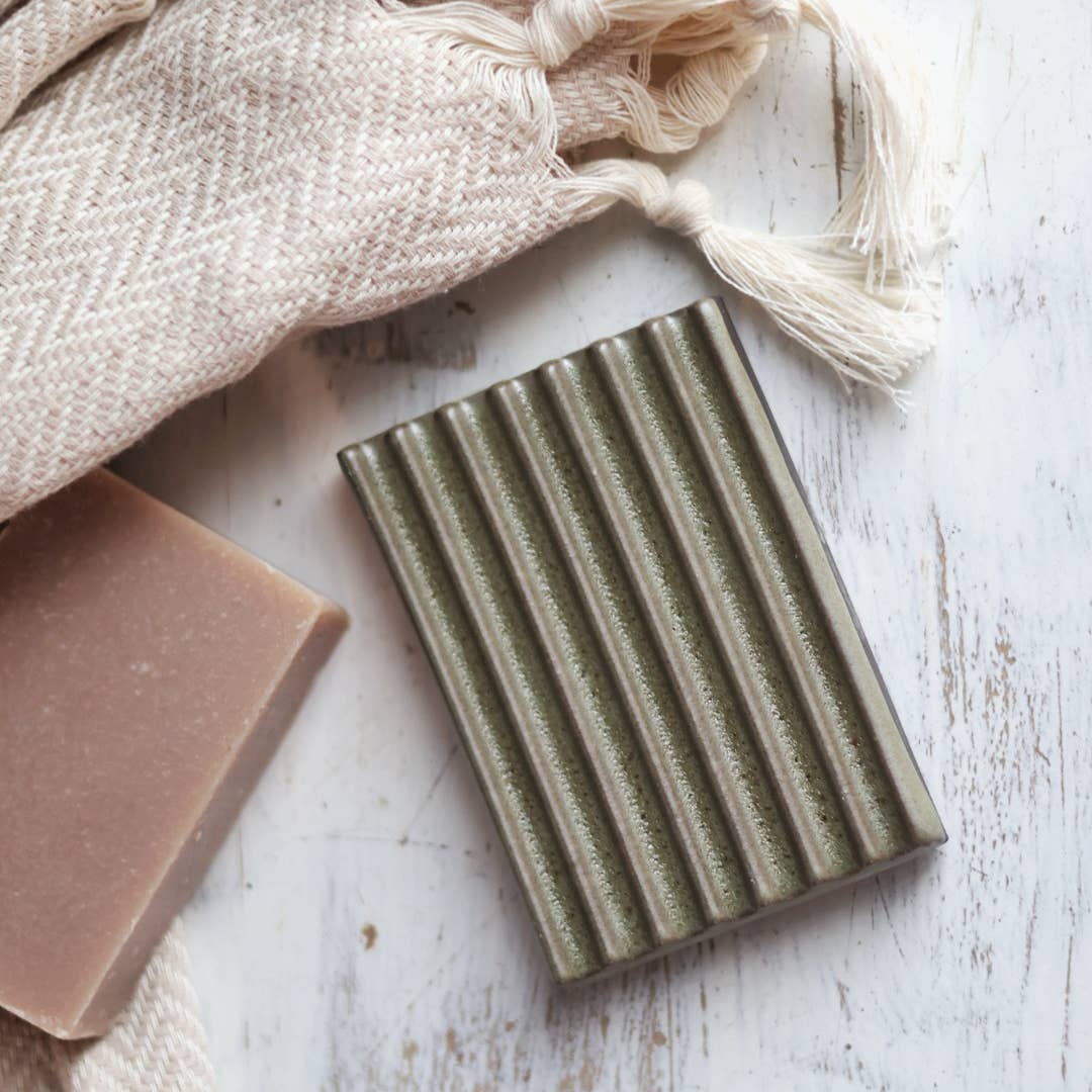 Soap Dish in Moss Green